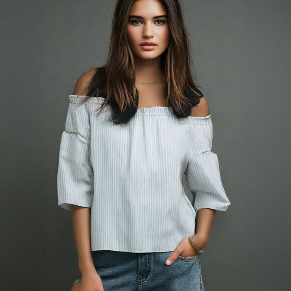 NWT Abercrombie & Fitch Off The Shoulder Top - Picture 2 of 8